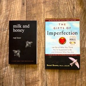Brene Brown The Gifts of Imperfection & Milk and Honey by Rupi Kaur Books